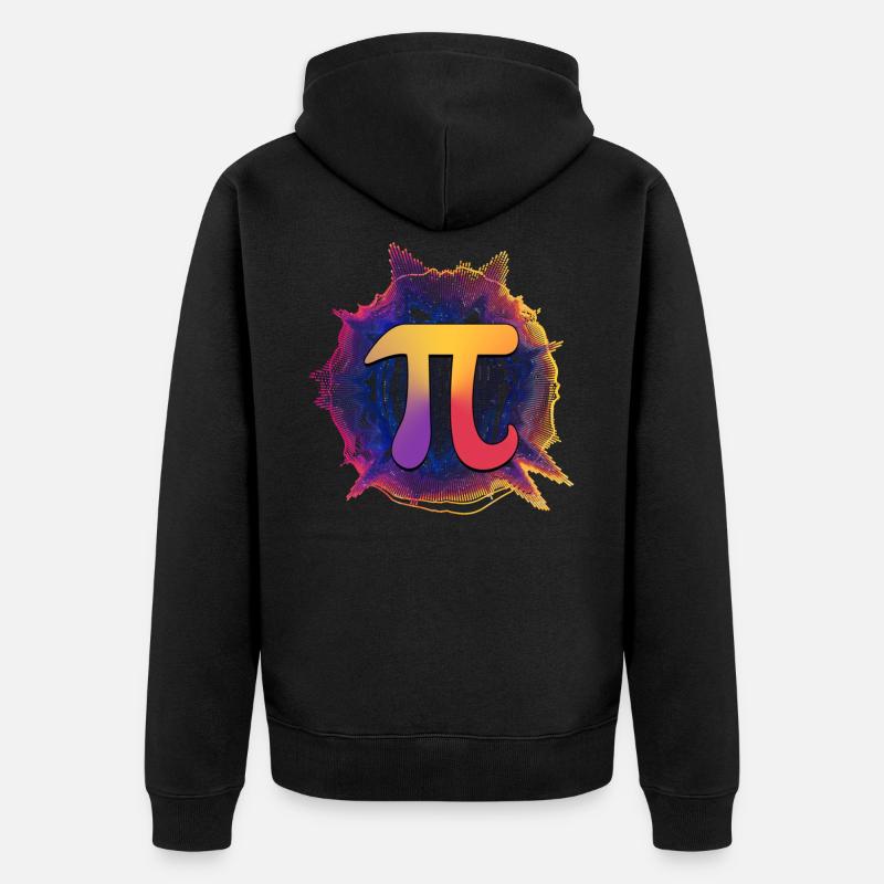 Symbole Pi - Veste à capuche bio Premium Unisexe - noir