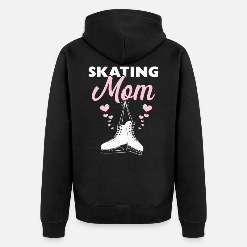Skating Mom - Eiskunstläuferin - Unisex Premium Bio Zip Hoodie - Schwarz