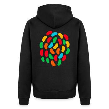 Jelly bean garçon Candy Lover - Veste à capuche bio Premium Unisexe - noir - Dos - Nico (187cm)