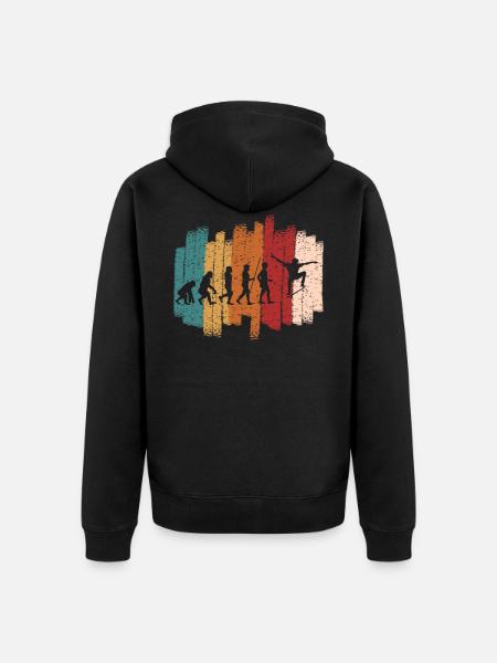 Skateboard Skateboarding Geschenk - Unisex Premium Bio Zip Hoodie - Schwarz