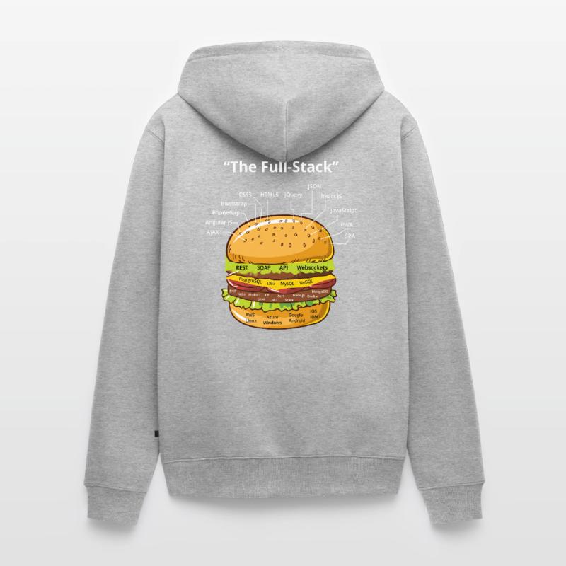Computer Programmierer Programmierer Software Burger Liebhaber Unisex Premium Bio Zip Hoodie