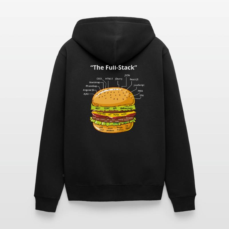 Computer Programmierer Programmierer Software Burger Liebhaber Unisex Premium Bio Zip Hoodie