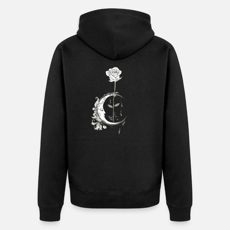 Witchcraft Moon rose occulte - Veste à capuche bio Premium Unisexe - noir