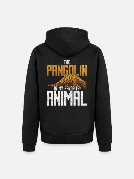 Pangolin pangolin favorite - Unisex Premium Organic Zip Hoodie - black