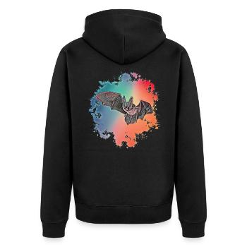 chauve souris - Veste à capuche bio Premium Unisexe - noir - Dos - Nico (187cm)