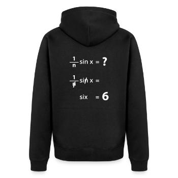 Science Funny Math Equation Physik Witz Wortspiel Geschenk - Unisex Premium Bio Zip Hoodie - Schwarz - Hinten - Nico (187cm)