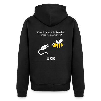 Amoureux des sciences enseignant étudiant cadeau dictons drôles - Veste à capuche bio Premium Unisexe - noir - Dos - Nico (187cm)