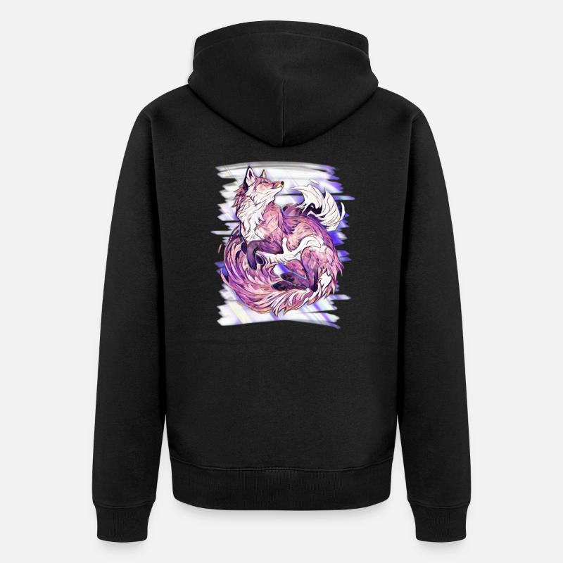 Fuchs - Unisex Premium Bio Zip Hoodie - Schwarz