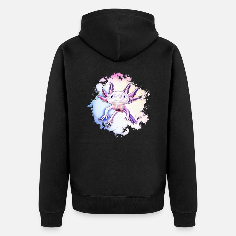 Axolotl - Veste à capuche bio Premium Unisexe - noir