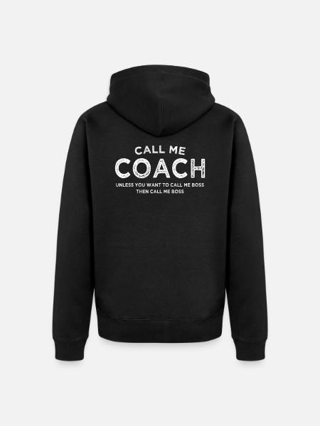 Cadeau d'entraîneur drôle | Soccer | Handball | ONU - Veste à capuche bio Premium Unisexe - noir