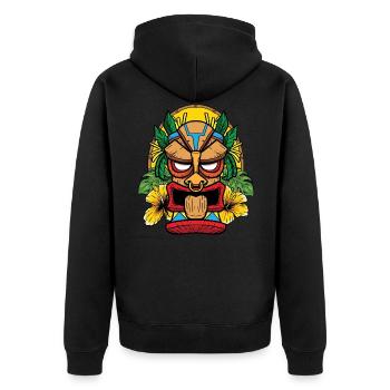 Hawaiian Tiki - Hawaï - Veste à capuche bio Premium Unisexe - noir - Dos - Nico (187cm)