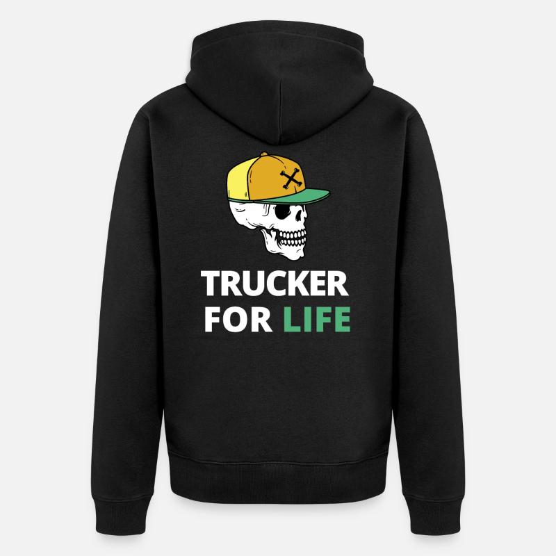 Trucker pour la vie - Veste à capuche bio Premium Unisexe - noir
