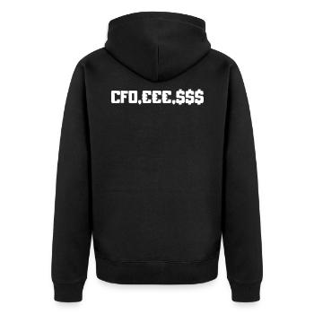 Directeur financier - CFO - Veste à capuche bio Premium Unisexe - noir - Dos - Nico (187cm)