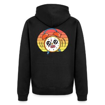 Réveil coucher de soleil - Veste à capuche bio Premium Unisexe - noir - Dos - Nico (187cm)