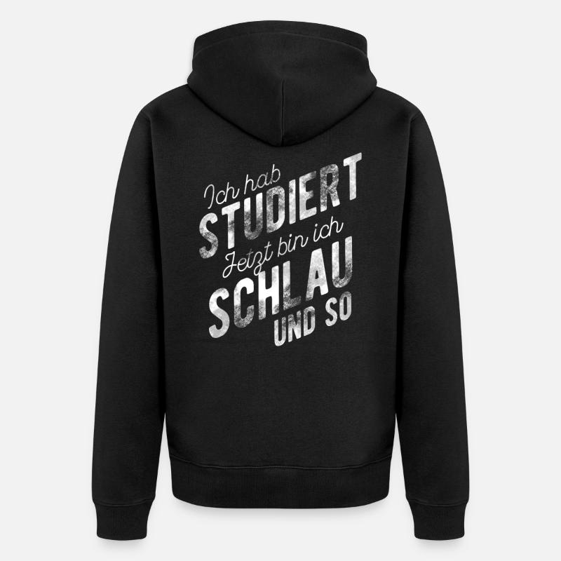 Studienabschluss Bachelor Abschluss Master - Unisex Premium Bio Zip Hoodie - Schwarz