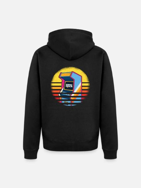 Retrogaming Automat Game Over - Unisex Premium Bio Zip Hoodie - Schwarz