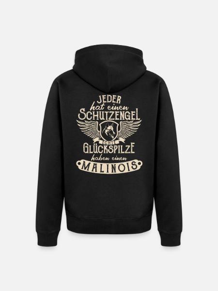 Belgian Malinois Schäferhund Geschenkidee - Unisex Premium Bio Zip Hoodie - Schwarz