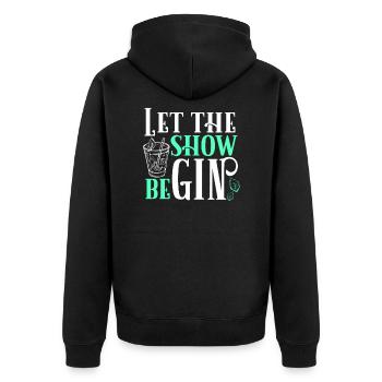 Gin - Veste à capuche bio Premium Unisexe - noir - Dos - Nico (187cm)