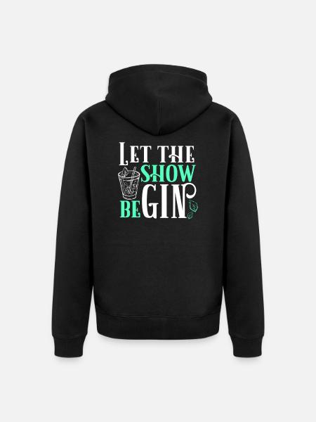 gin - Unisex Premium Organic Zip Hoodie - black