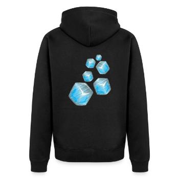 blocs de glace - Veste à capuche bio Premium Unisexe - noir - Dos - Nico (187cm)