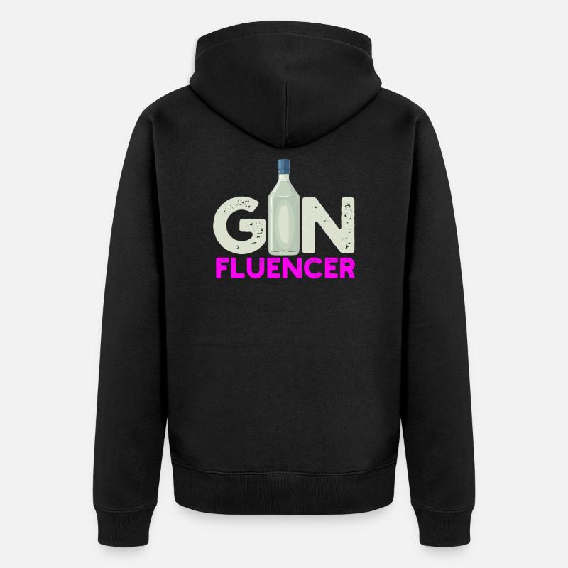 Gin Fluencer - Veste à capuche bio Premium Unisexe - noir