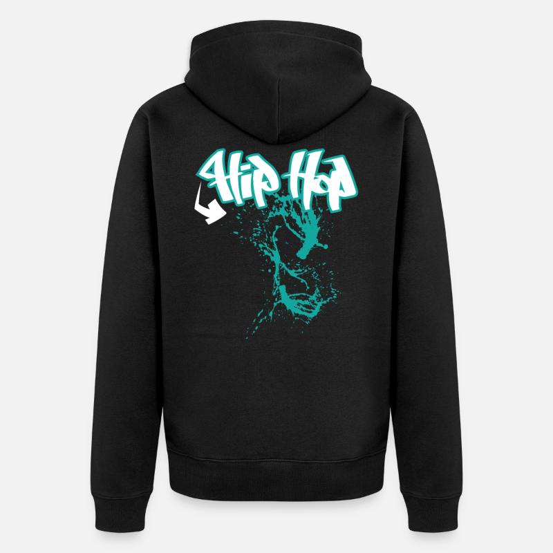 Musique rap hip hop - Veste à capuche bio Premium Unisexe - noir