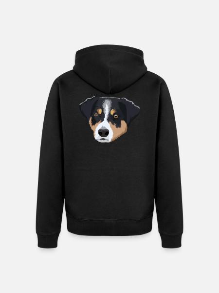 appenzeller sennenhund gift idea - Unisex Premium Organic Zip Hoodie - black