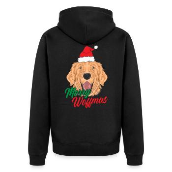 Merry Woffmas - Épouser un chien de Noël - Veste à capuche bio Premium Unisexe - noir - Dos - Nico (187cm)