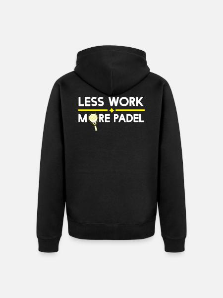 Minder werk Moe Padel - Padel tennis - Uniseks Premium bio ziphoodie - zwart