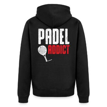 Padel Addict - Tennis de Padel - Veste à capuche bio Premium Unisexe - noir - Dos - Nico (187cm)