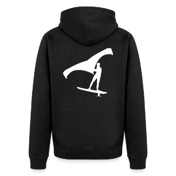 Wing Foilen - Veste à capuche bio Premium Unisexe - noir - Dos - Nico (187cm)