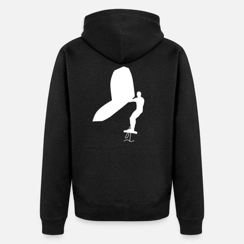 Feuille d'aile - Veste à capuche bio Premium Unisexe - noir