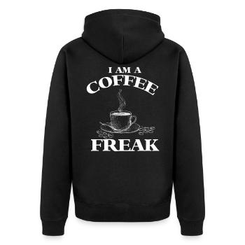 Je suis un Coffee Freak Coffee Gift Coffee - Veste à capuche bio Premium Unisexe - noir - Dos - Nico (187cm)