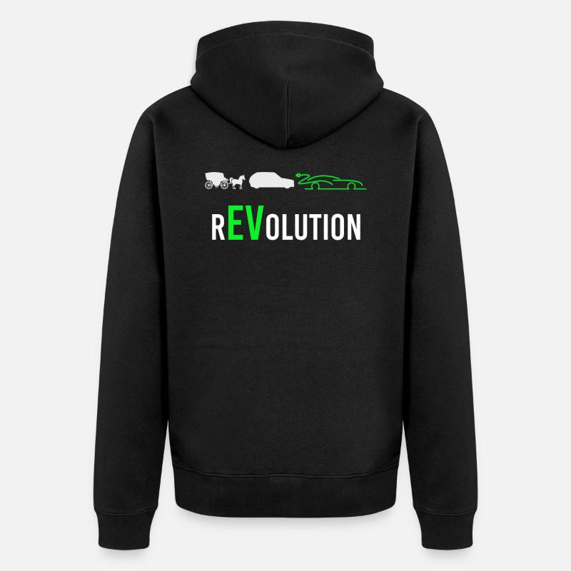 Voiture électrique électrique eauto rEVolution - Veste à capuche bio Premium Unisexe - noir