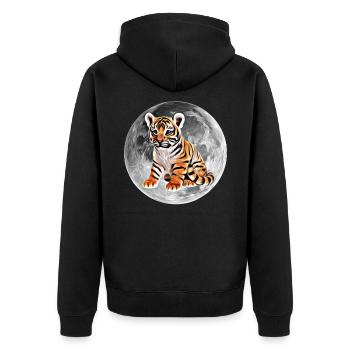tigre - Veste à capuche bio Premium Unisexe - noir - Dos - Nico (187cm)