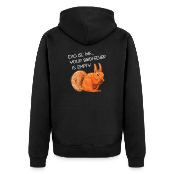 Écureuil drôle disant - Veste à capuche bio Premium Unisexe - noir - Dos - Nico (187cm)