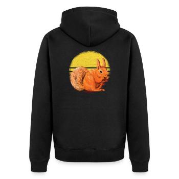 Écureuil disant - Veste à capuche bio Premium Unisexe - noir - Dos - Nico (187cm)
