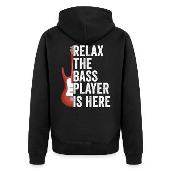 Bass Bassist Bass-guitariste idée cadeau Drôle - Veste à capuche bio Premium Unisexe - noir - Dos - Nico (187cm)