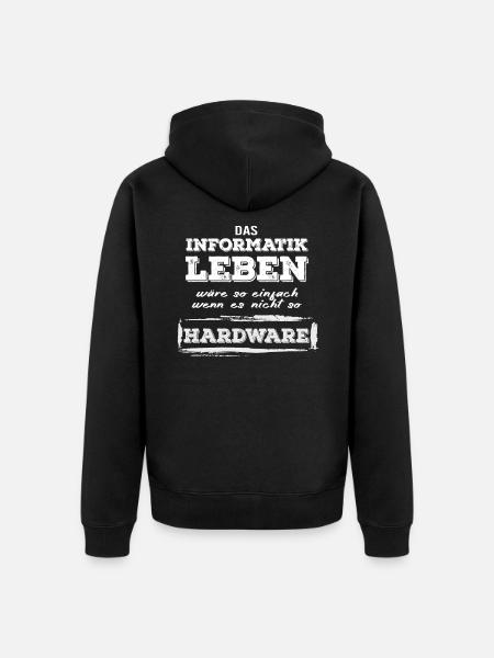 Programmieren Hardware Software für Informatiker - Unisex Premium Bio Zip Hoodie - Schwarz