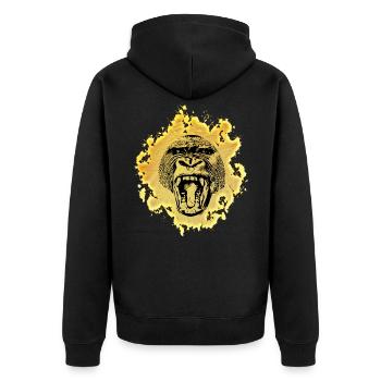 Singe - Veste à capuche bio Premium Unisexe - noir - Dos - Nico (187cm)