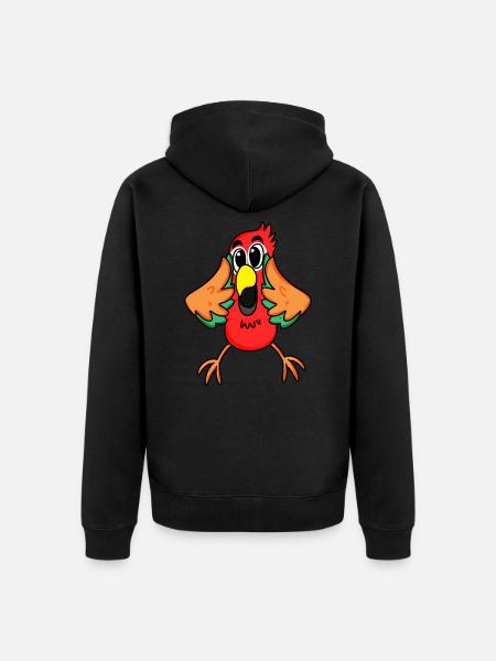 Parrot jungle - Unisex Premium Organic Zip Hoodie - black