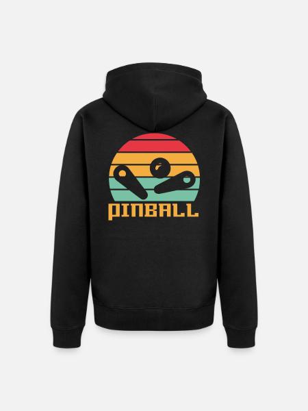 Pinball Vintage - Uniseks Premium bio ziphoodie - zwart