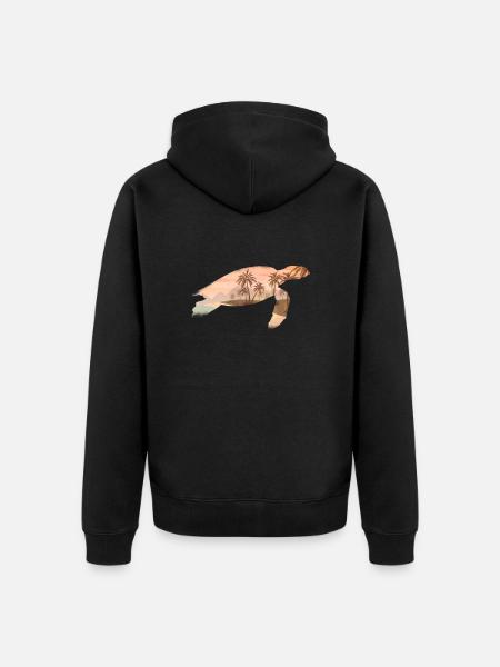 Turtle turtles gifts - Unisex Premium Organic Zip Hoodie - black