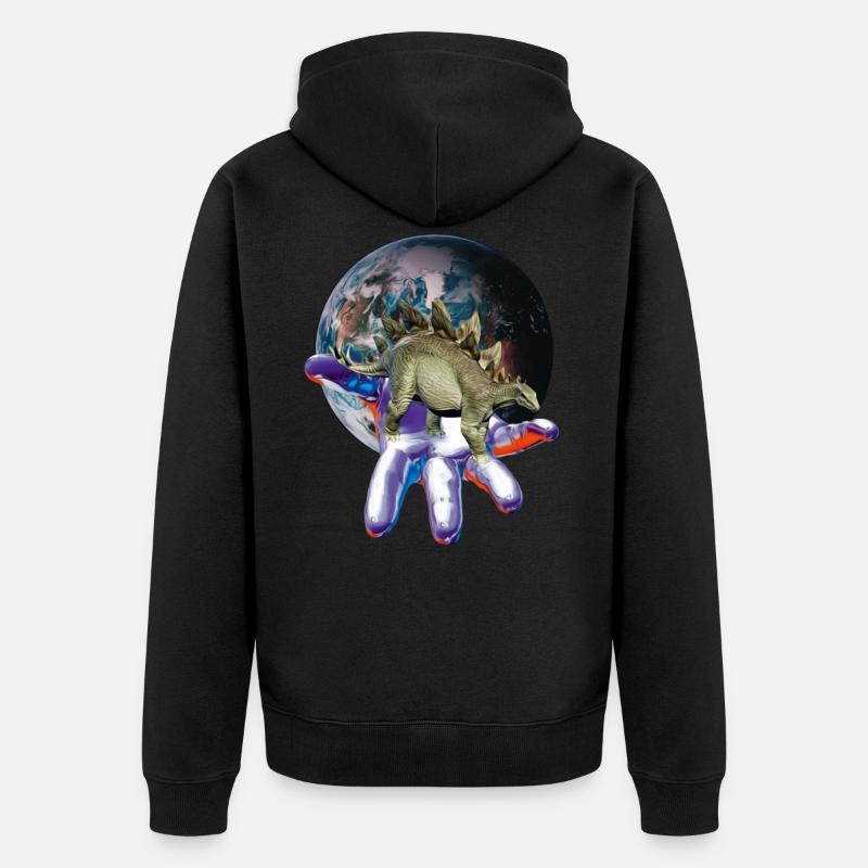 Stegosaurus - Veste à capuche bio Premium Unisexe - noir