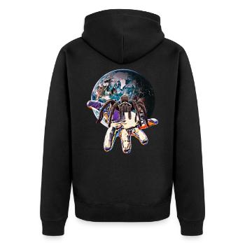 tarantulas - Unisex Premium Organic Zip Hoodie - black - Back - Nico (187cm)