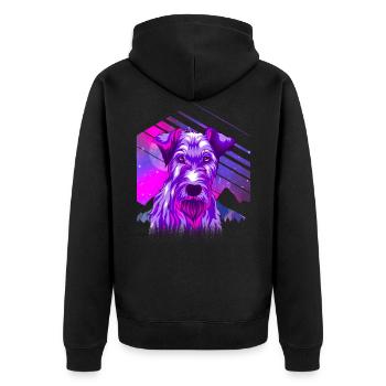Irish Terrier dog gift - Unisex Premium Organic Zip Hoodie - black - Back - Nico (187cm)