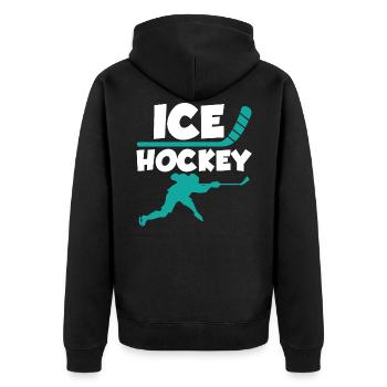 Hockey sur glace - Hockey sur glace Hockey sur glace - Veste à capuche bio Premium Unisexe - noir - Dos - Nico (187cm)