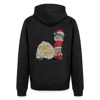 Noël laid drôle - Veste à capuche bio Premium Unisexe - noir - Dos - Nico (187cm)