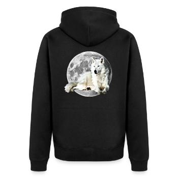 Wolf - Veste à capuche bio Premium Unisexe - noir - Dos - Nico (187cm)