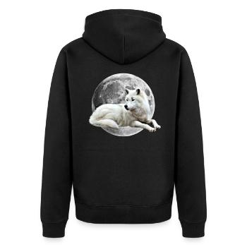 Wolf - Veste à capuche bio Premium Unisexe - noir - Dos - Nico (187cm)